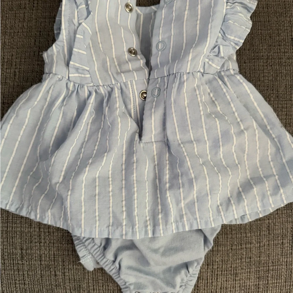 Carter's Light Blue Striped Diaper Cover
